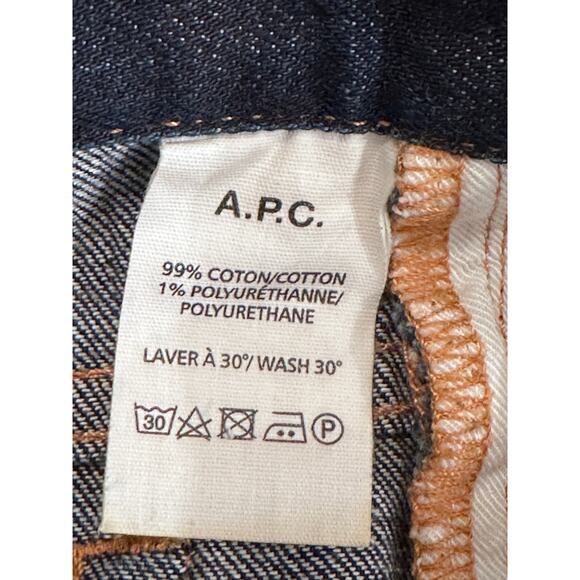APC New Cure H Jean Tres Etroit‎ Jeans Dark Wash Sz 30 - Picture 11 of 13